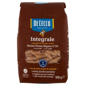 DE CECCO WHOLE WHEAT MEZZE PENNE RIGATE 500G