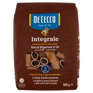 DE CECCO WHOLE WHEAT MEZZI RIGATONI 500G